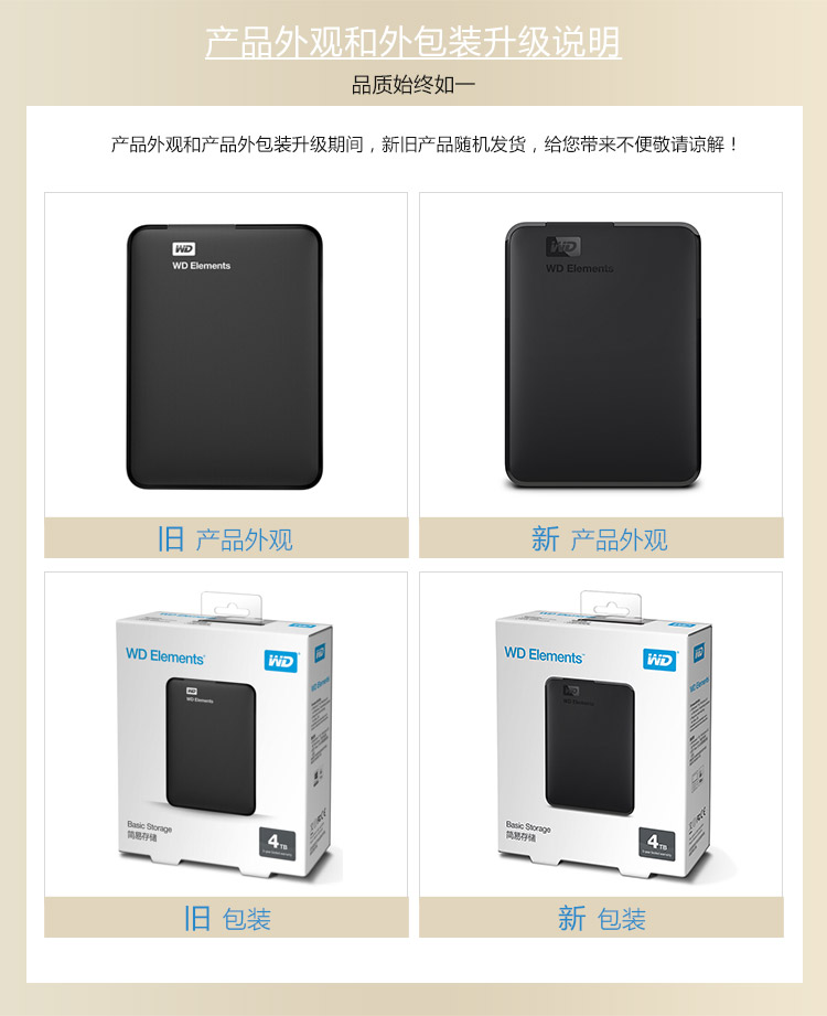 西部数据(WD)4TB USB3.0移动硬盘Elements 新元素系列2.5英寸(稳定耐用 海量存储)WDBU6Y0040BBK【788.0】