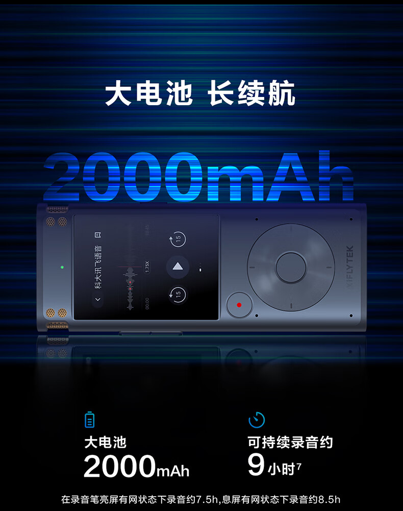 科大讯飞智能录音笔SR302星火版 32G内存 录音转文字 实时翻译转写免费转写【1399.0】