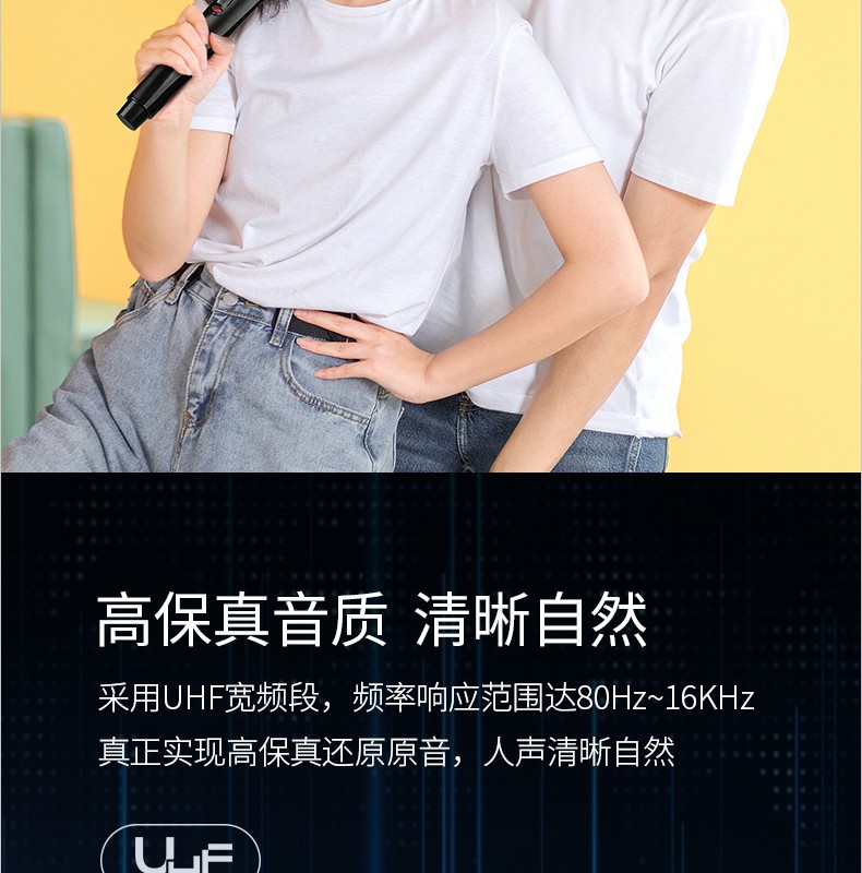 得胜（TAKSTAR）TS-8808HH U段可调频一拖二无线话筒 专业演出会议主持麦克风 舞台KTV手持话筒防啸叫 黑色【1299.0】