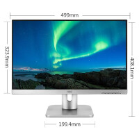 AOC X23E1_BS 22.5英寸AH-IPS 16_10 低蓝光不闪屏幕 商务办公家用电脑显示器 （银色DVI+VGA）【819.0】