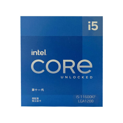 英特尔 Intel i5-11600KF 6核12线程 盒装CPU处理器【1850.0】